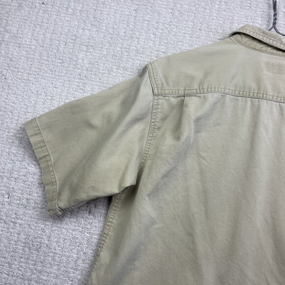 Route 66 Original Clothing Co Shirt Men M Short Sleeve Beige Heavy Cotton Read* - Picture 13 of 16